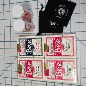 Bally's Playing Card (4 DECKS-No. 92) & Dice (2 tubes‎ of 2)